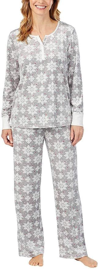 Nautica Women's 2 Piece Fleece Pajama Sleepwear Set | Amazon (US)