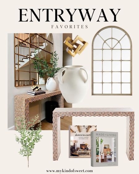 Entryway decor for fall. I love this console table and arched mirror. 

#LTKstyletip #LTKhome #LTKSeasonal