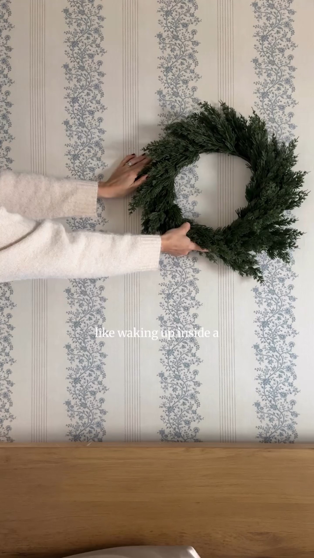 There’s just something about this little bedroom now—the lights, the layers, the cozy corners. It’s simple and small, but it’s giving the sweetest old-school holiday magic. Honestly, it’s become my favorite little Christmas cottage moment ☁️ 🌲 there’s still some more details to tend to in here but for now I’m enjoying it this season 🩵