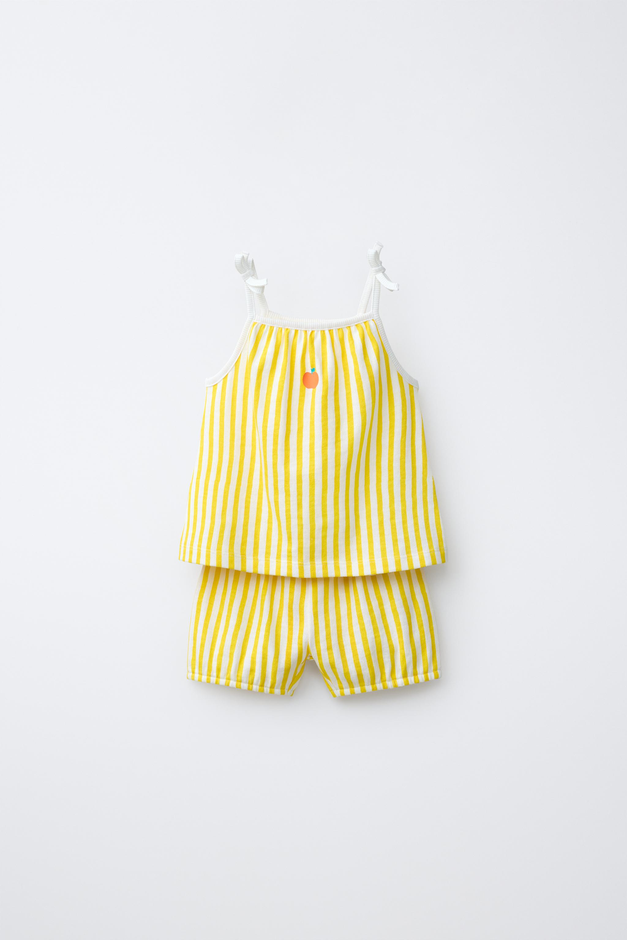 STRIPED T-SHIRT AND BLOOMER SET | Zara US