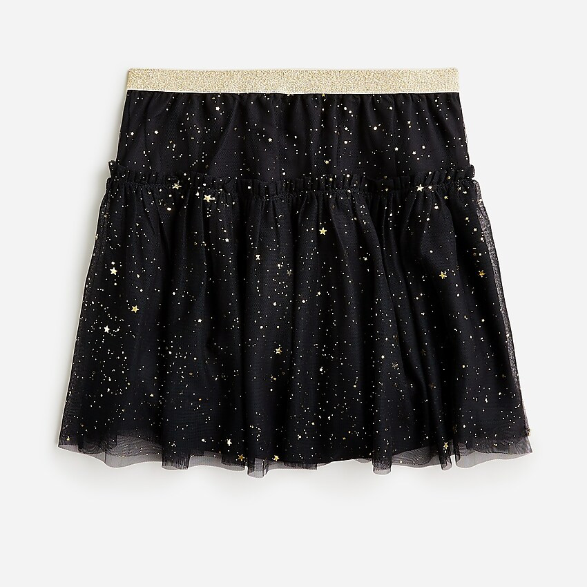 Girls' star tulle skirt with gold foil | J. Crew US