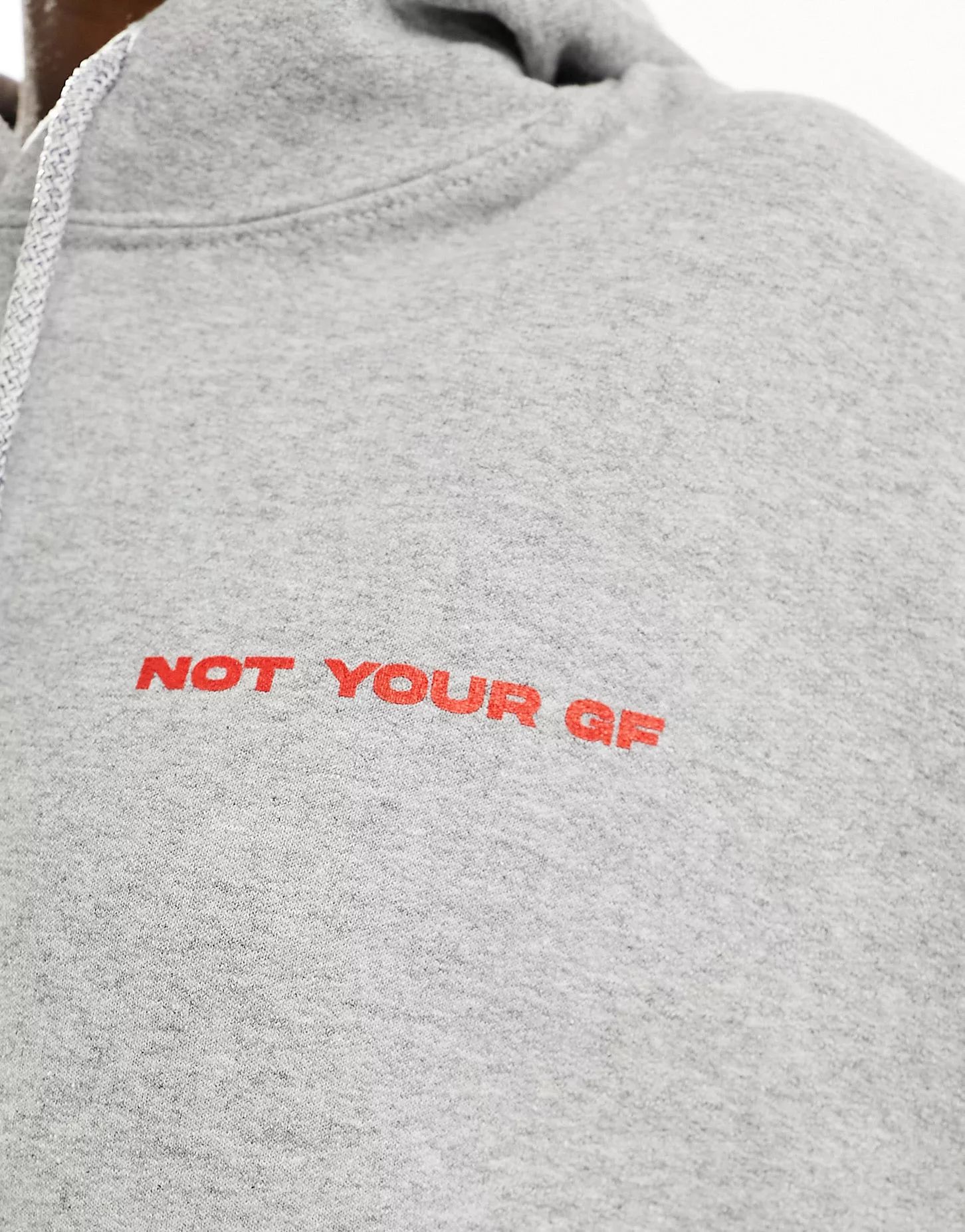 COLLUSION I'm not your GF hoodie in grey marl | ASOS | ASOS (Global)