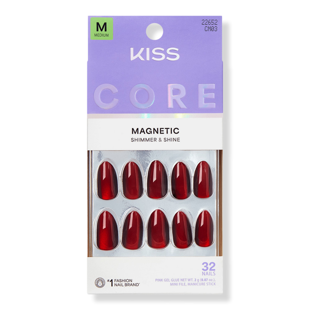 Kiss Core Magnetic Medium Almond Press On Nails, Apple Blossom - Apple Blossom | Ulta