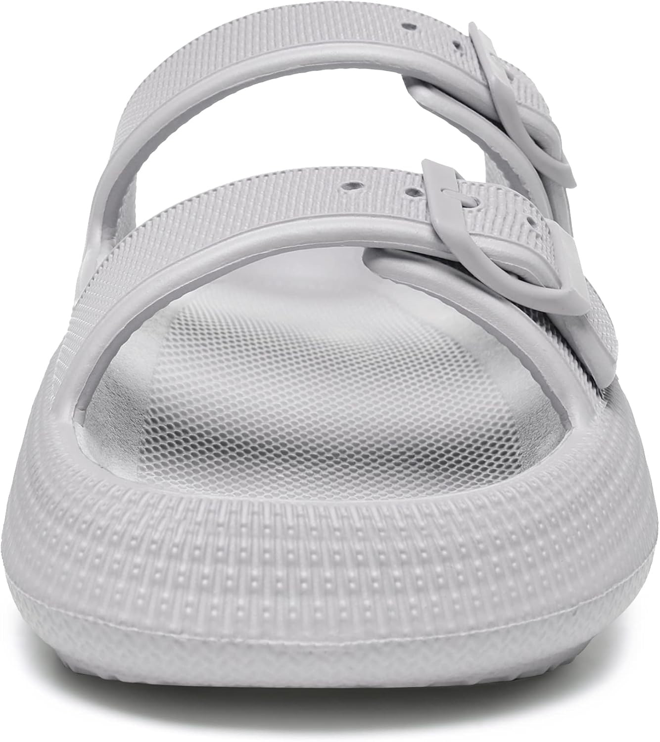 Athlefit Women's Double Buckle EVA Sandals Comfortable Rubber Waterproof Plastic Two Strap Footbe... | Amazon (US)