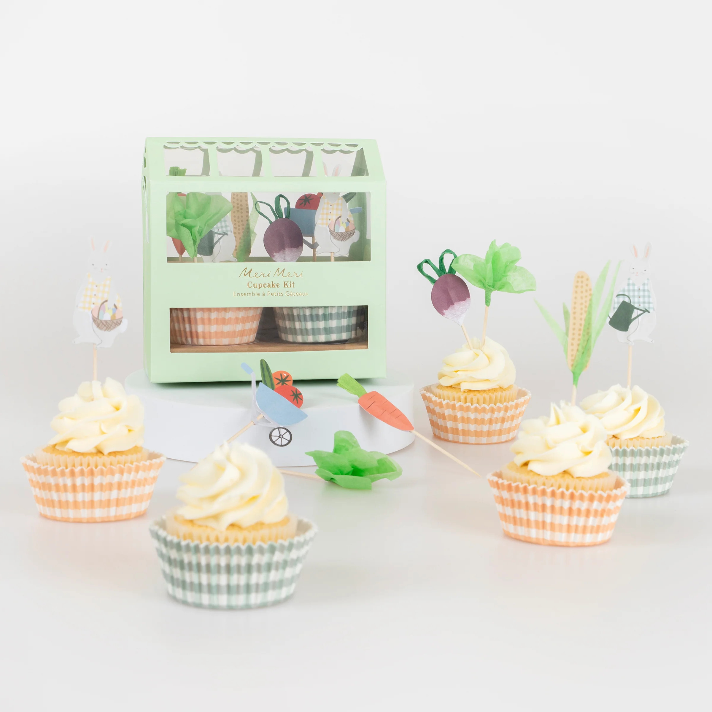Bunny Greenhouse Cupcake Kit (x 24 toppers) | Meri Meri