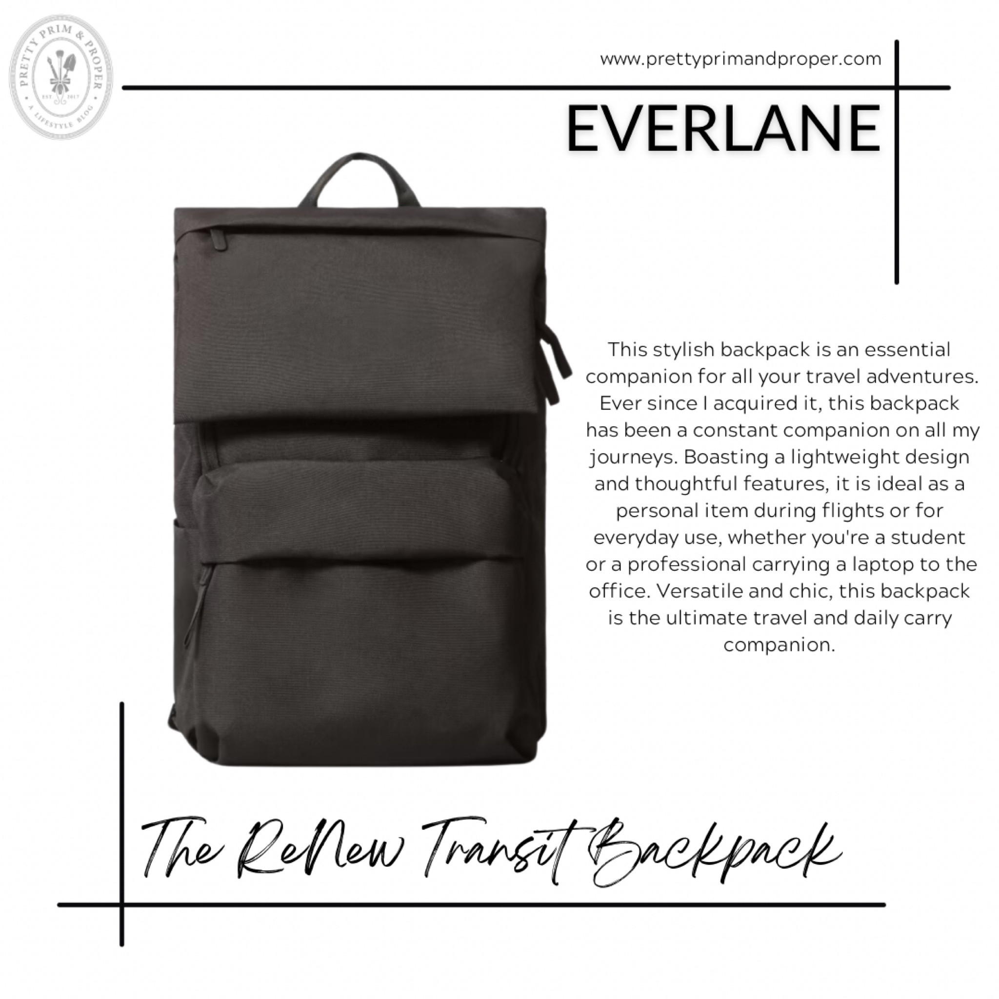 The newest addition to my collection of travel bags, this sleek black backpack from Everlane has quickly become a staple. I purchased it last summer in anticipation of a trip back home, it has proven to be a versatile companion. Serving as an excellent alternative on days when a large tote bag isn't necessary, this backpack has become my preferred choice.

Beyond travel, I rely on this backpack for my office work on rainy days, effortlessly accommodating my laptop and essential items during all-day events and activities. Boasting multiple compartments, the bag excels in aiding organization during my journeys, ensuring seamless travel experiences.


#LTKtravel