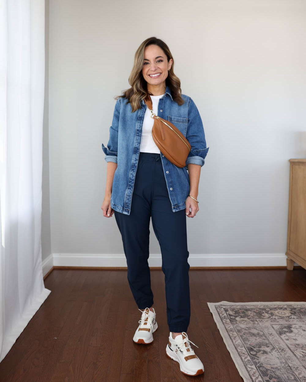 Fall loungewear and athleisure for petites!

Outfit 1:
Joggers (Athleta): petite xxs - 25.5” inseam
White t-shirt (Quince): xs
Denim top (Walmart): xs
On sneakers: true to size

Outfit 2:
 Black jumpsuit (Spanx): petite xs - size down if between sizes
Sneakers (Quince): tts

Outfit 3:
Tank top (Abercrombie): xxs
Pants (Quince): xs 28” inseam (starts at 26”)
Crossbody bag (Quince)
Sneakers (Quince): tts

Petite fashion, fall outfits, casual outfit ideas

#LTKSeasonal #LTKPetite #LTKSaleAlert