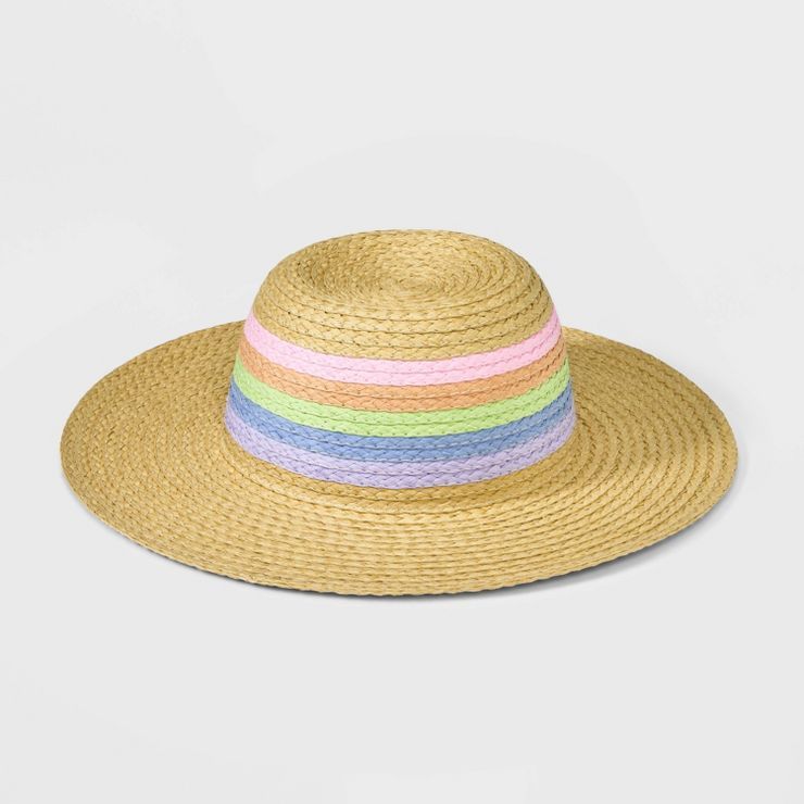 Girls' Striped Paper Straw Hat - art class™ | Target