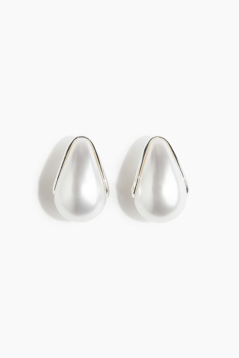 H & M - Chunky dome earrings - Silver | H&M (UK, MY, IN, SG, PH, TW, HK)