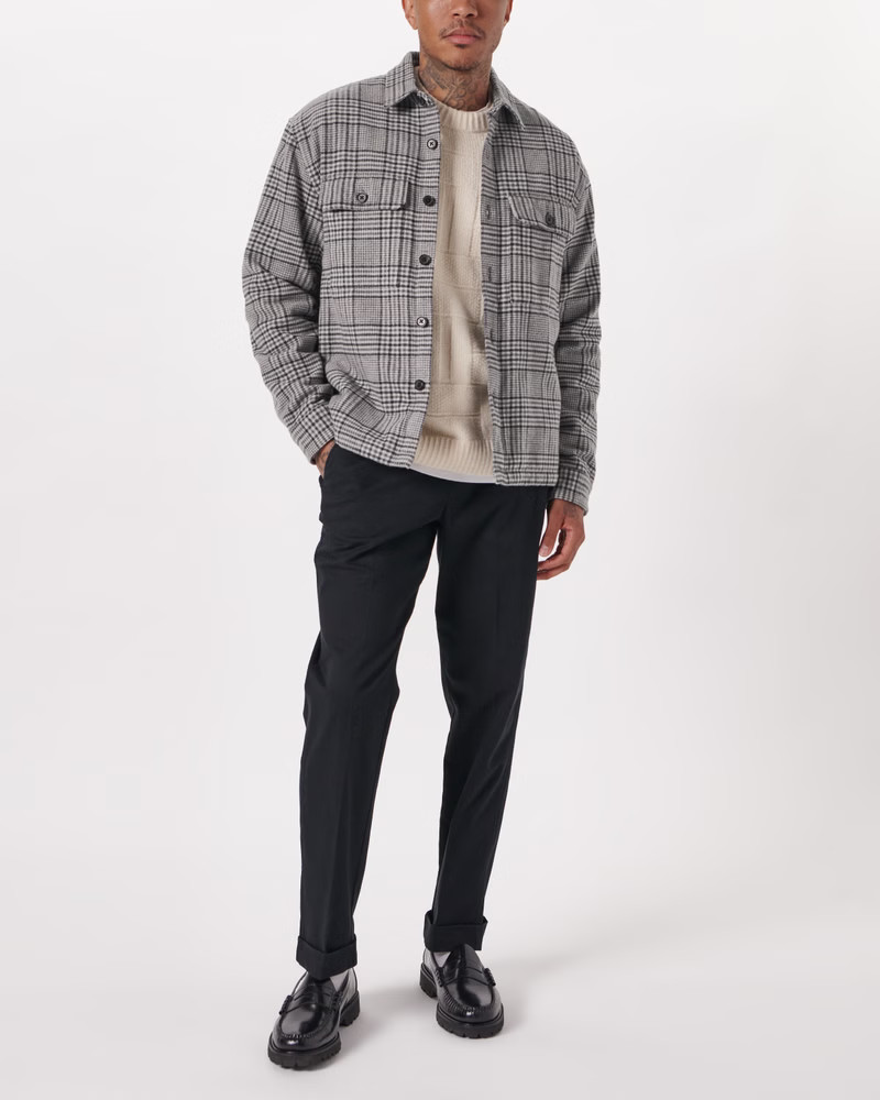 Men's Heavyweight Flannel Shirt Jacket | Men's | Abercrombie.com | Abercrombie & Fitch (US)
