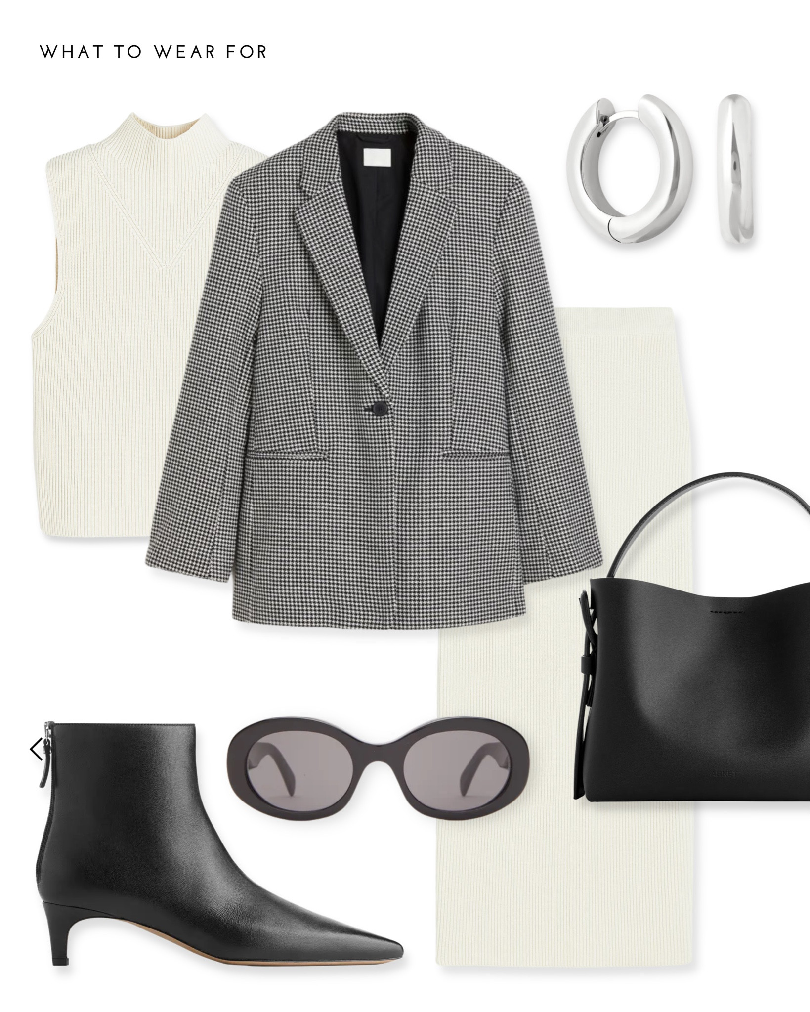 Office Outfit Inspo 

H&M workwear, arket, cos, Celine, black bag, heeled boots, silver hoops, coord knitwear 

#LTKSeasonal #LTKworkwear #LTKstyletip