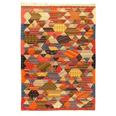 Kester One-of-a-Kind 6'8" x 9'8" 1970s Area Rug in Red/Brown/Ivory | Wayfair North America
