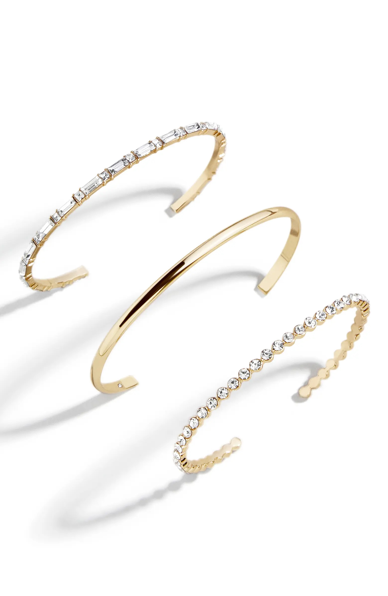 Assorted Set of 3 Crystal Cuff Bracelets | Nordstrom