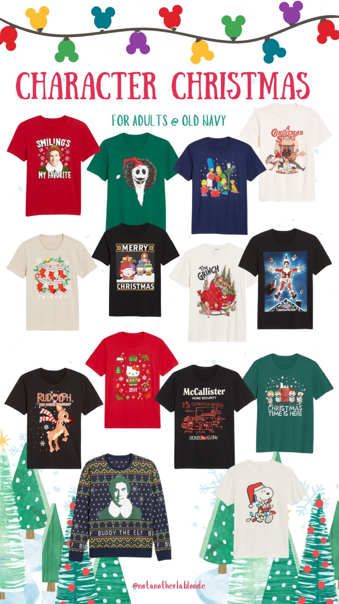 Character Christmas shirts and sweaters for adults at Old Navy! 

#LTKHoliday #LTKSeasonal #LTKFamily