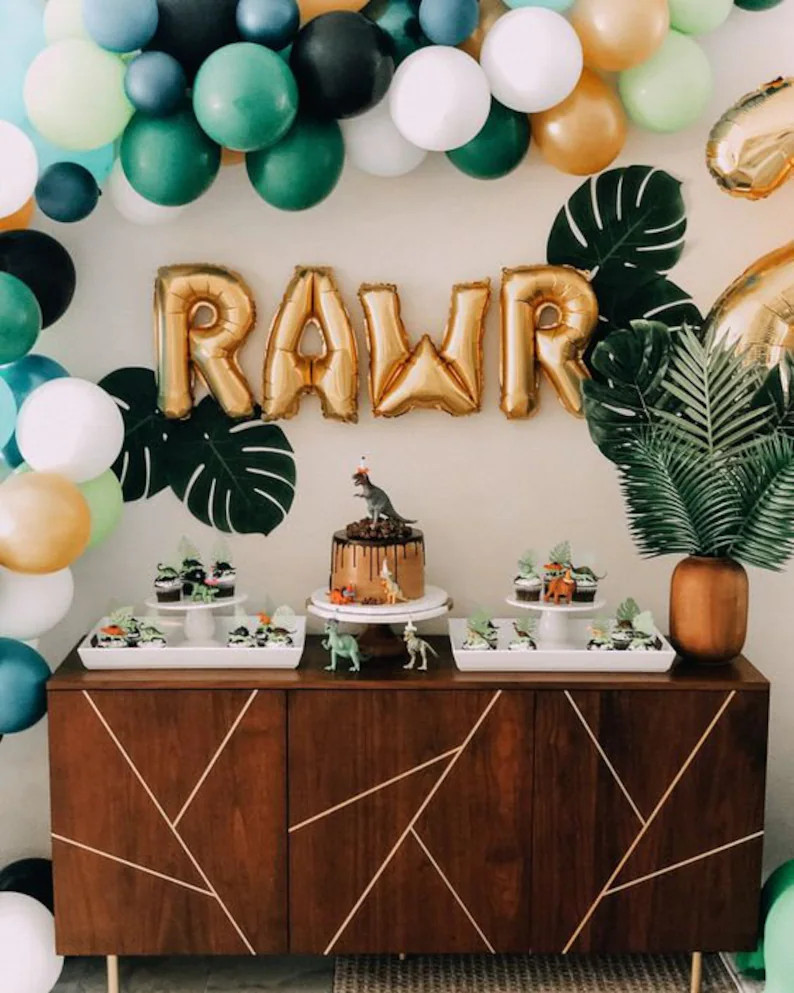 Roar Dinosaur DIY Balloon Garland Kit  Three Rex Balloon Arch | Etsy | Etsy (US)