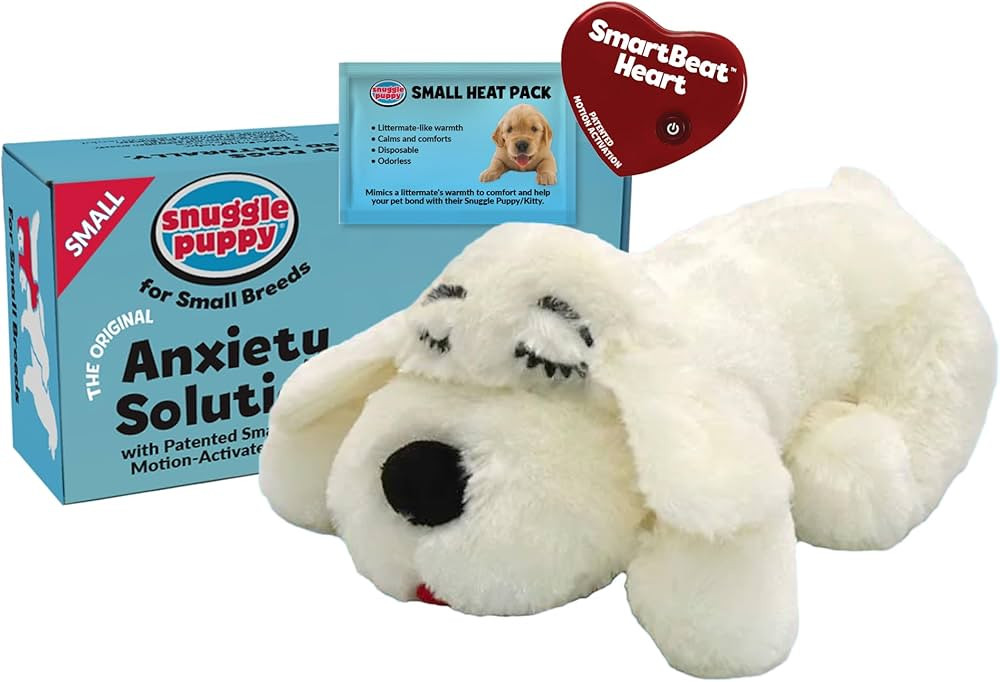 Snuggle Puppy Heartbeat Puppy Toy for Small Breeds, Compact Plush Dog Toy with Real-Feel Pulse, D... | Amazon (US)