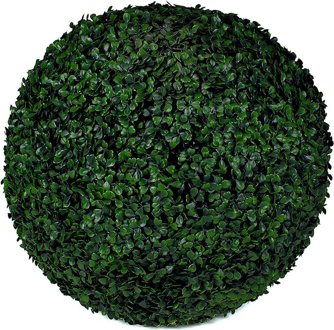 Boxwood Topiary Ball - 19" Artificial Topiary Plant - Wedding Decor - Indoor/Outdoor Artificial P... | Amazon (US)