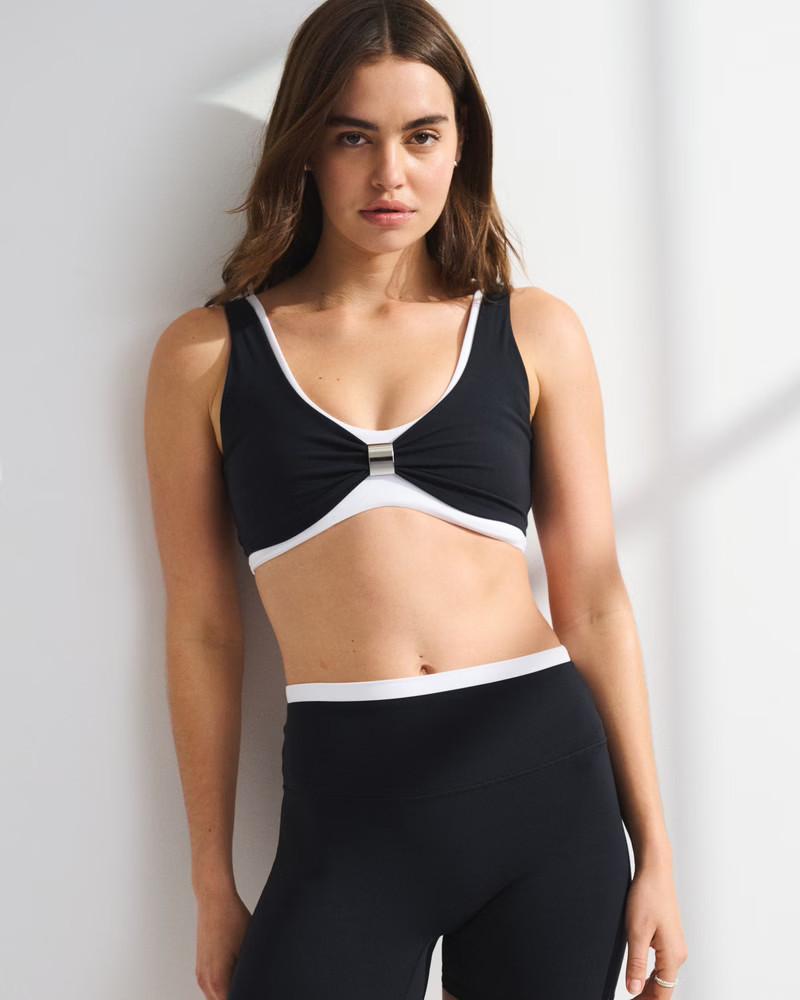 YPB studioFLEX Hardware Double-Layered Sports Bra | Abercrombie & Fitch (US)
