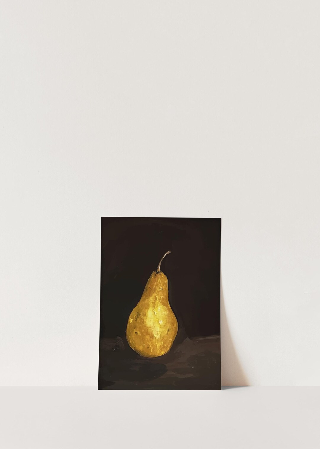 Brown Pear Art Print Unframed Original Giclee Fine Art Pink Pear Still Life - Etsy | Etsy (US)