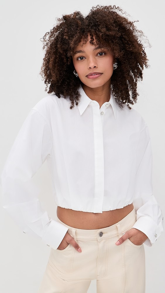 Cropped Gathered Shirt | Shopbop