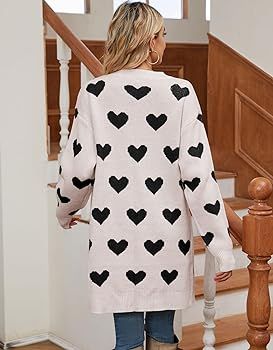 Alsol Lamesa Long Cardigan Sweater for Women,Open Front Cardigan Color Block,Long Sleeve Knit Lig... | Amazon (US)