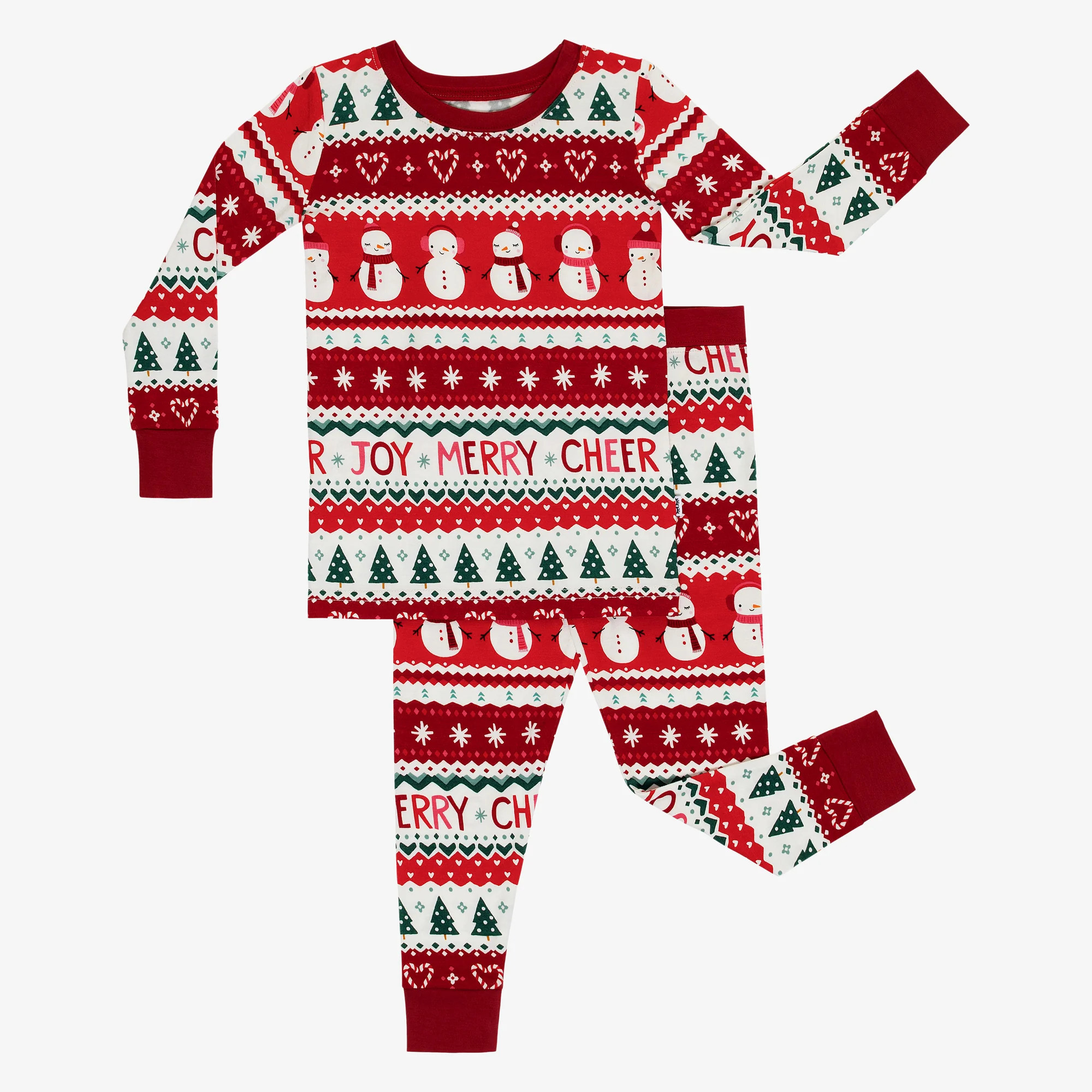 Festive Fair Isle Two-Piece Pajama Set | Little Sleepies