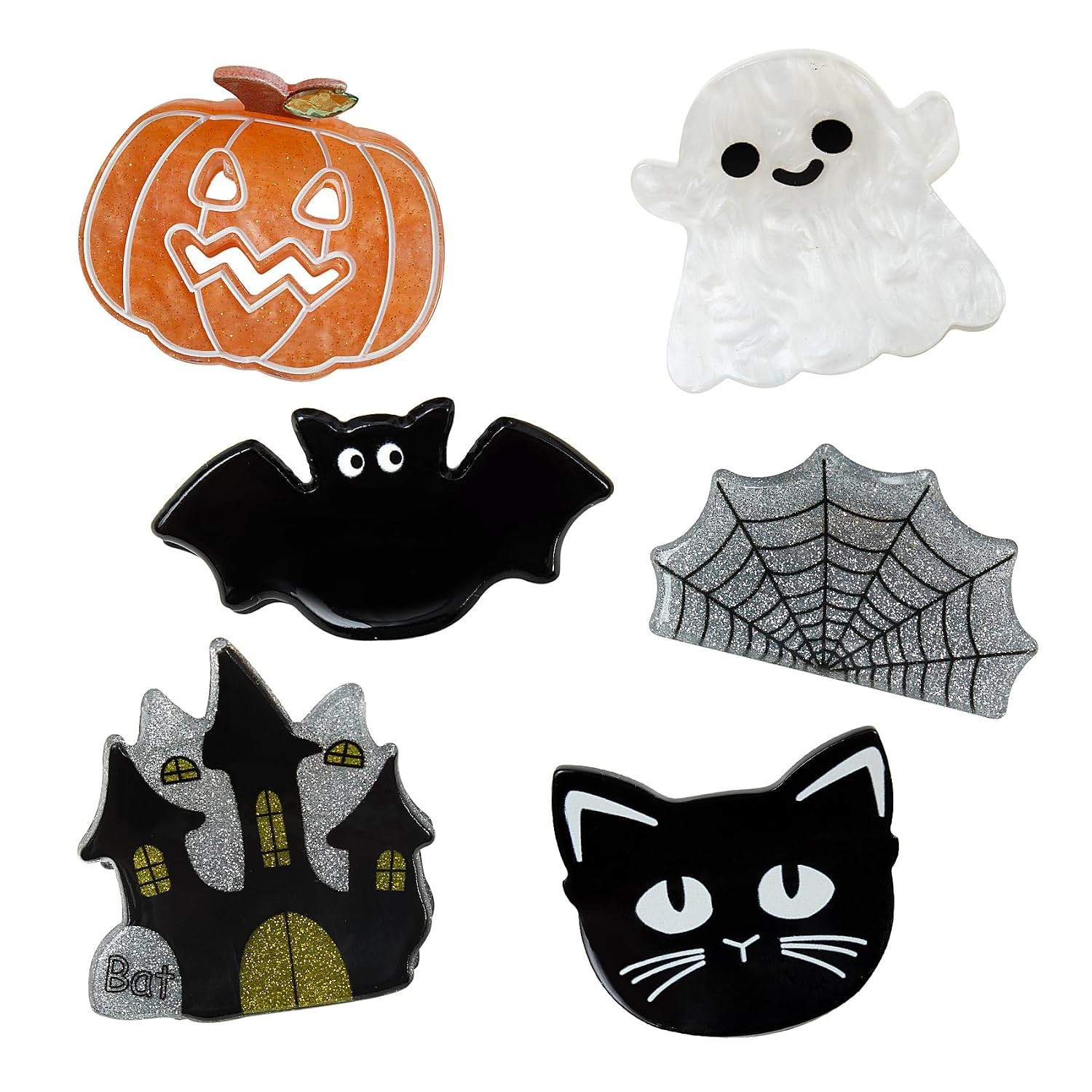 6Pack Small Halloween Hair Claw Clips for Women Girls | Amazon (US)