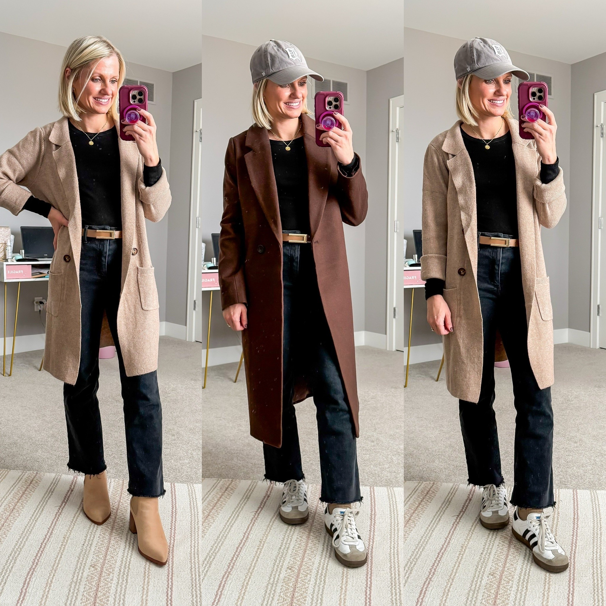 Winter capsule wardrobe outfits with black jeans! Sizing details can be found in the blog post at thriftywifehappylife.com

#LTKPetite #LTKSeasonal #LTKOver40