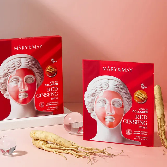 Mary&May - Vegan Collagen Red Ginseng Mask Set | YesStyle.com