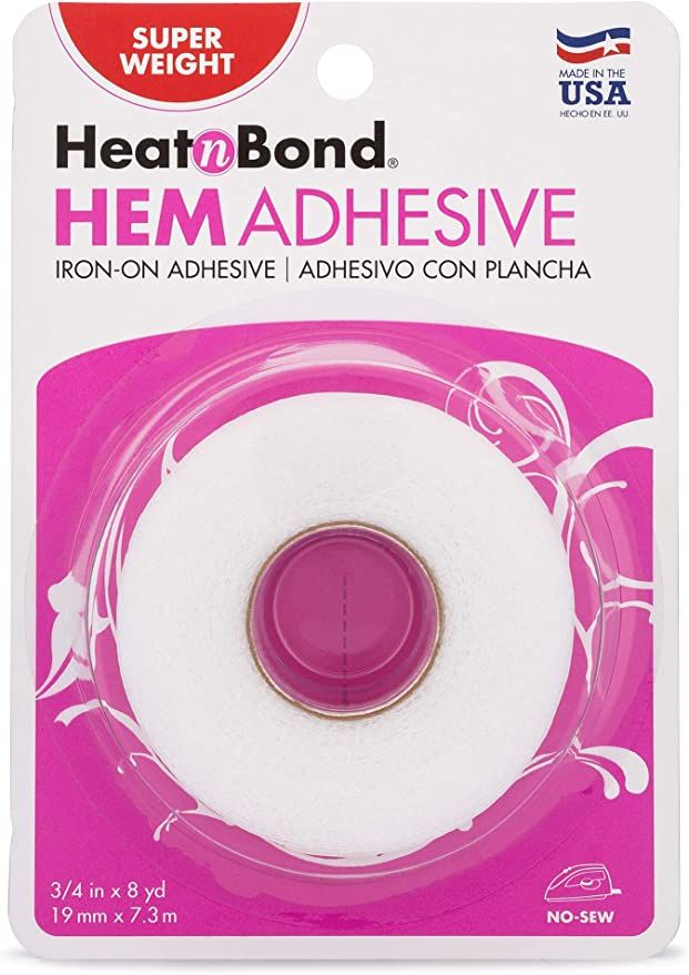 HeatnBond Hem Iron-On Adhesive, Super Weight, 3/4 Inch x 8 Yards, White | Amazon (US)