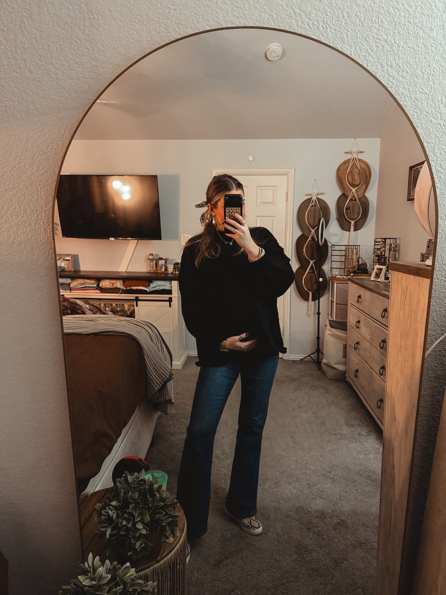 Casual cozy work outfit. Maternity fashion. Daily ootd  

#LTKFindsUnder100 #LTKBump #LTKWorkwear