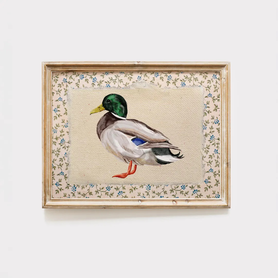 Mallard Duck Print, Duck Painting, British Garden Birds, Bird Painting, Bird Watching Gifts | Etsy (US)