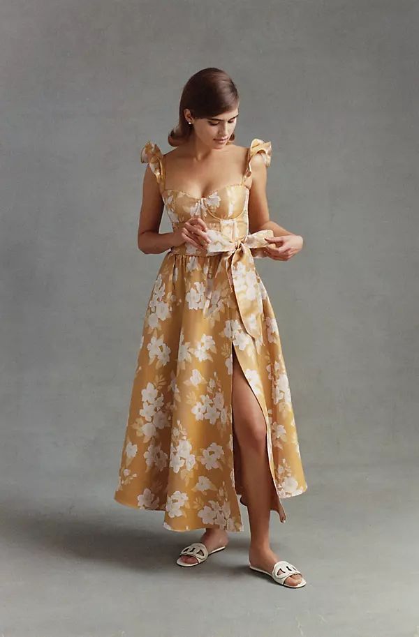 V. Chapman Vera Dress By V. Chapman in Gold Size 10 | Anthropologie (US)
