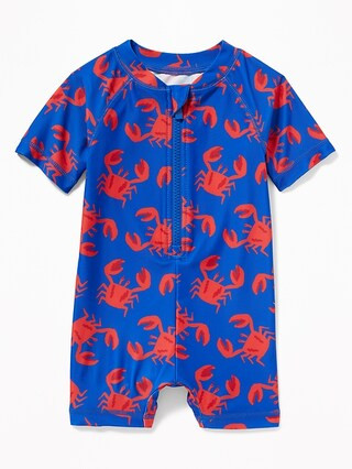 Raglan-Sleeve One-Piece Rashguard for Baby | Old Navy US