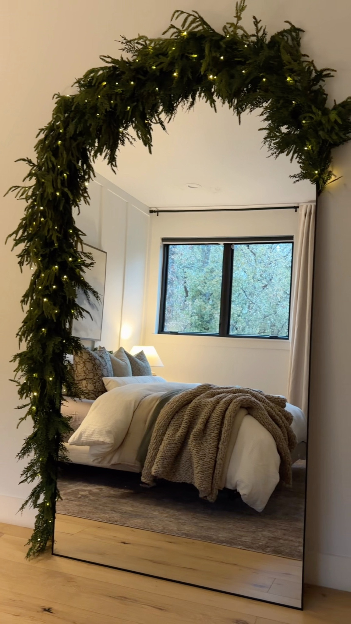 Holiday greenery but make it grand.
I dressed up our oversized 86x44 mirror with layers of garland this year and it completely transformed the entry. I used 2 cedar garlands from Purple Rose Home mixed with 4 Norfolk pine garlands from Darby Creek Trading for that full, drapey look. Finished it all with soft twinkle lights from Amazon and it’s officially my favorite holiday moment in the house.

Simple pieces, big impact — especially when you’re working with an oversized mirror.

holiday garland, Christmas entryway decor, oversized mirror decor, cedar garland, Norfolk pine garland, Darby Creek Trading, Purple Rose Home, holiday greenery, Christmas home styling


#LTKSaleAlert #LTKHome #LTKHoliday