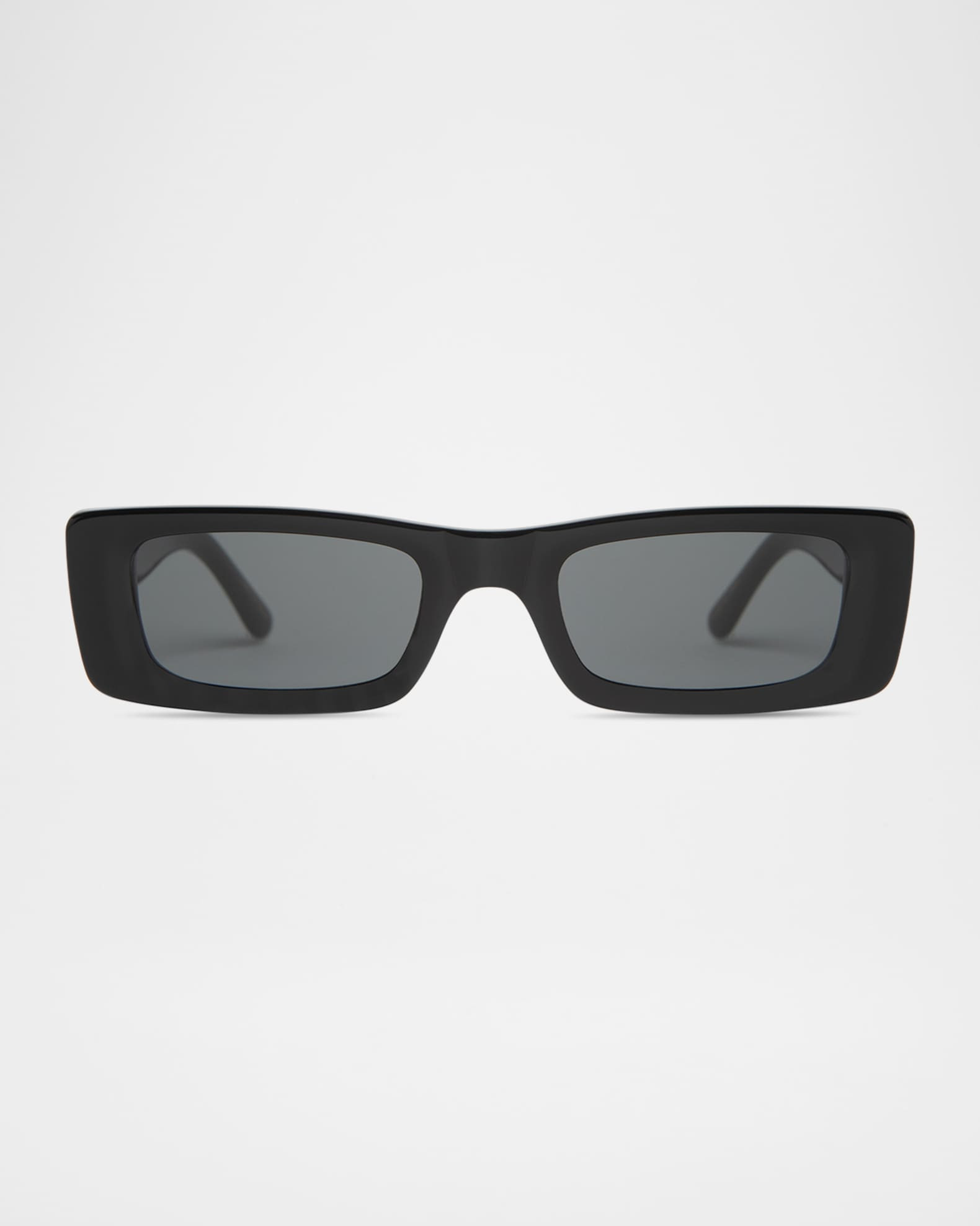 Elisa Johnson Flynn Glossy Acetate Rectangle Sunglasses | Neiman Marcus