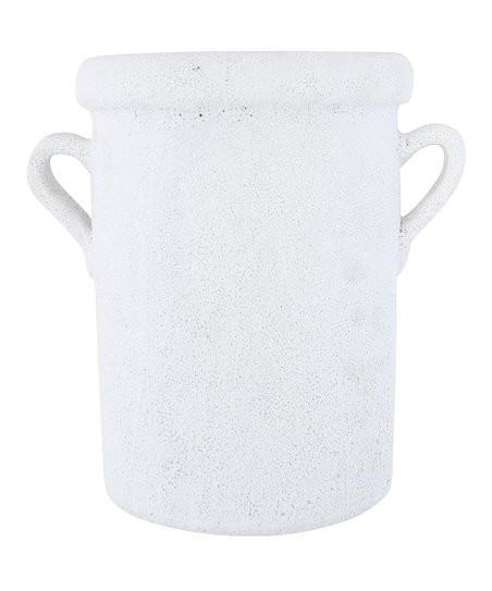 11" White Coarse Terra-Cotta Crock | Zulily