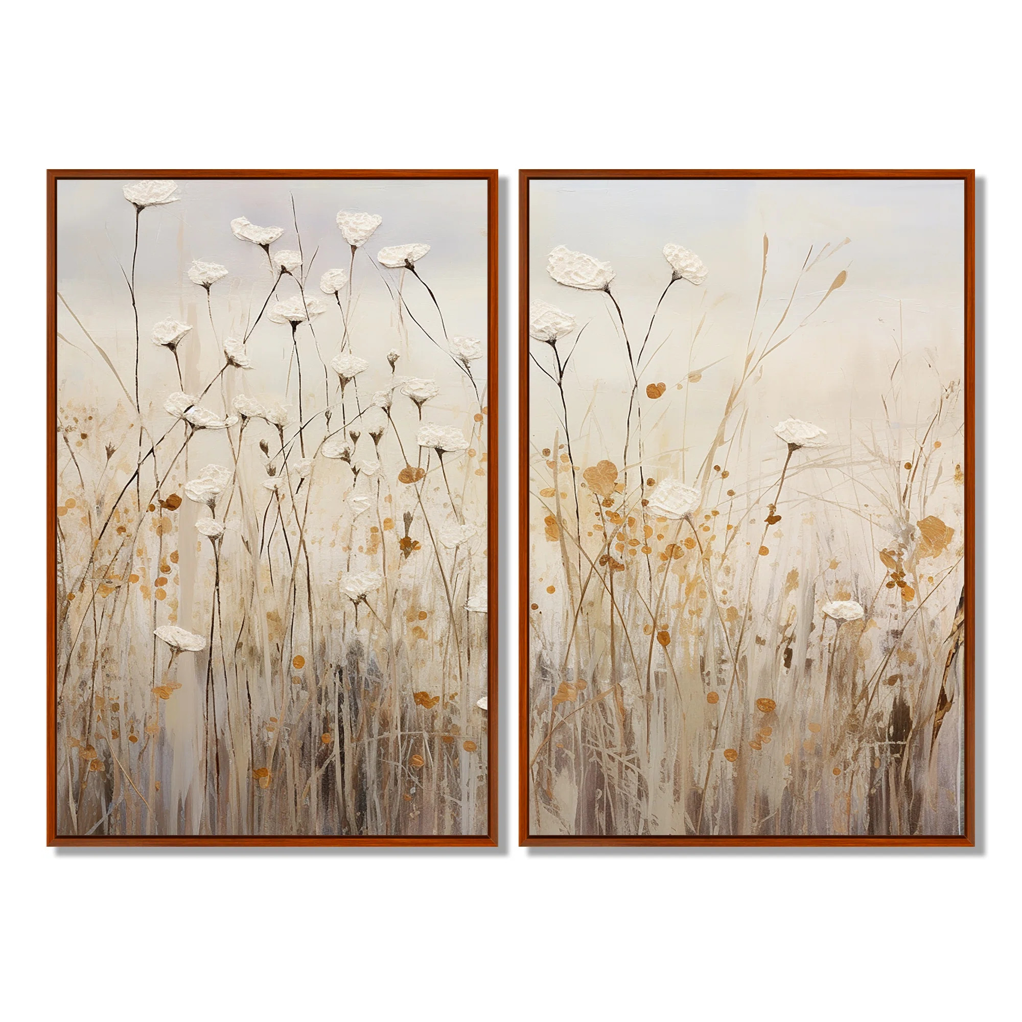 Winston Porter Beige Wildflowers Floral Fantasy - Beige Wall Decor | Wayfair | Wayfair North America