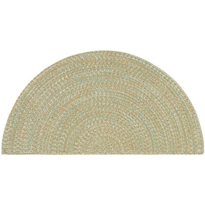 Braided BRA260 Machine Washable UV & Stain Resistant Non-Shedding Hand Woven Indoor/Outdoor Accent Rug - Light Green/Sage - 2'x4' - Safavieh | Target