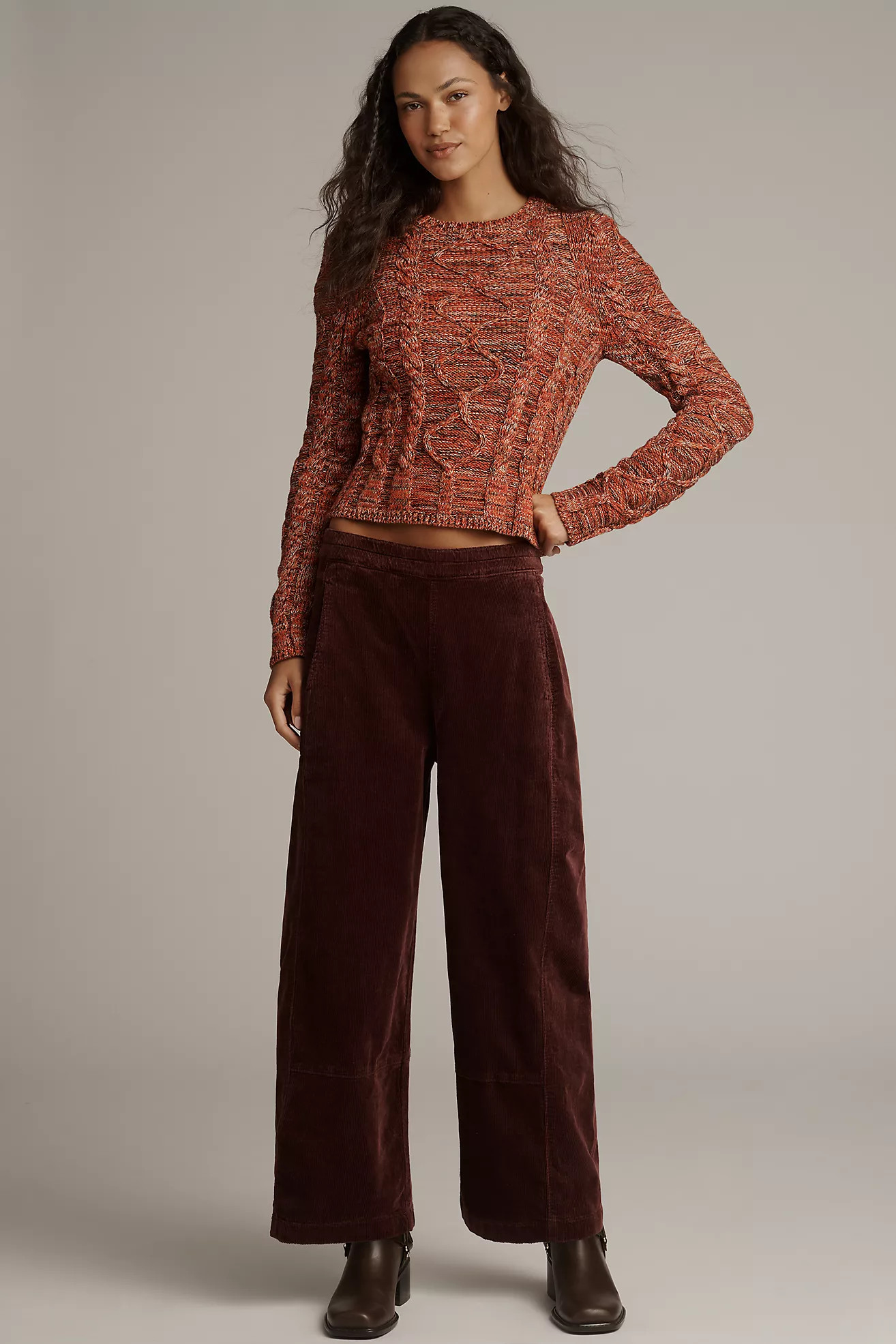 The Izzie Relaxed Pull-On Barrel Pants by Pilcro: Corduroy Edition | Anthropologie (US)