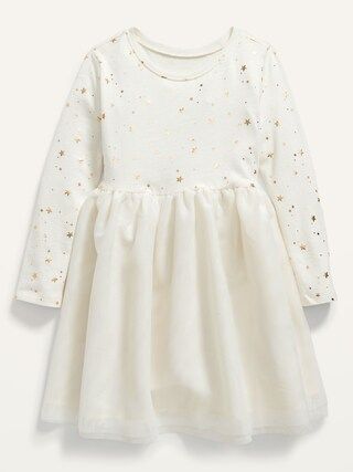 Fitted Long-Sleeve Tutu Dress for Toddler Girls | Old Navy (US)