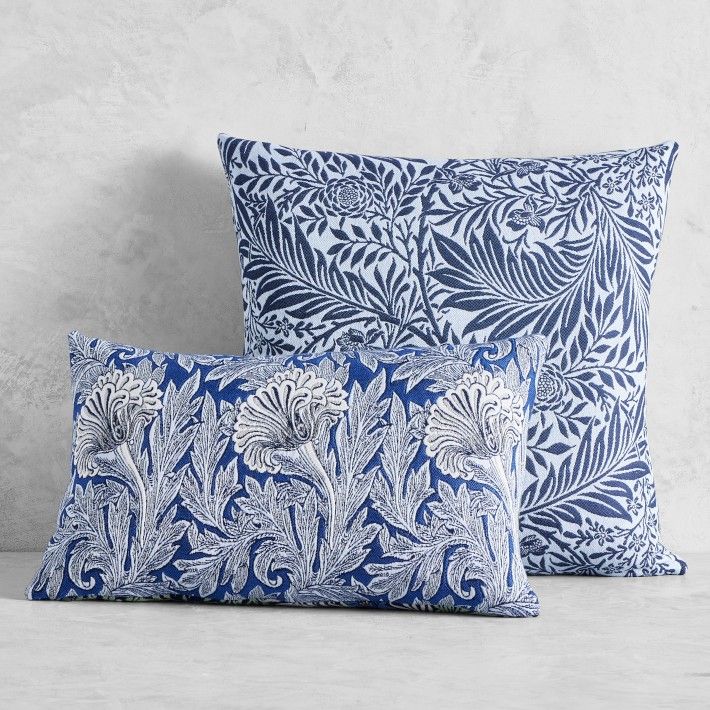 Williams Sonoma Home x Morris & Co. Reversible Performance Pillow, Larkspur | Williams-Sonoma