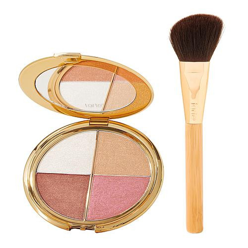 Tarte tarte Glow Wardrobe Lifting Eye & Cheek Palette with Blush Brush | HSN