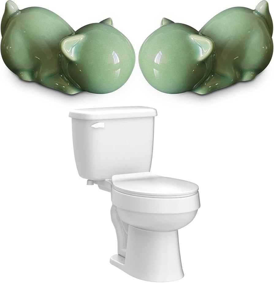 Toilet Bolt Covers, Toilet Bolt Caps, Ceramic Cute Cat Decorative Bathroom Decor Replacement Part... | Amazon (US)