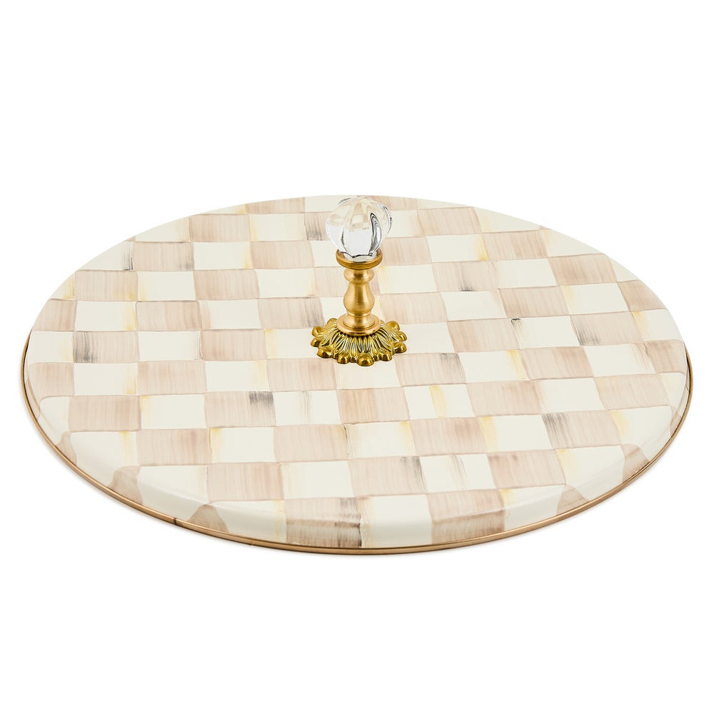 Mocha Check Cheese Course | MacKenzie-Childs