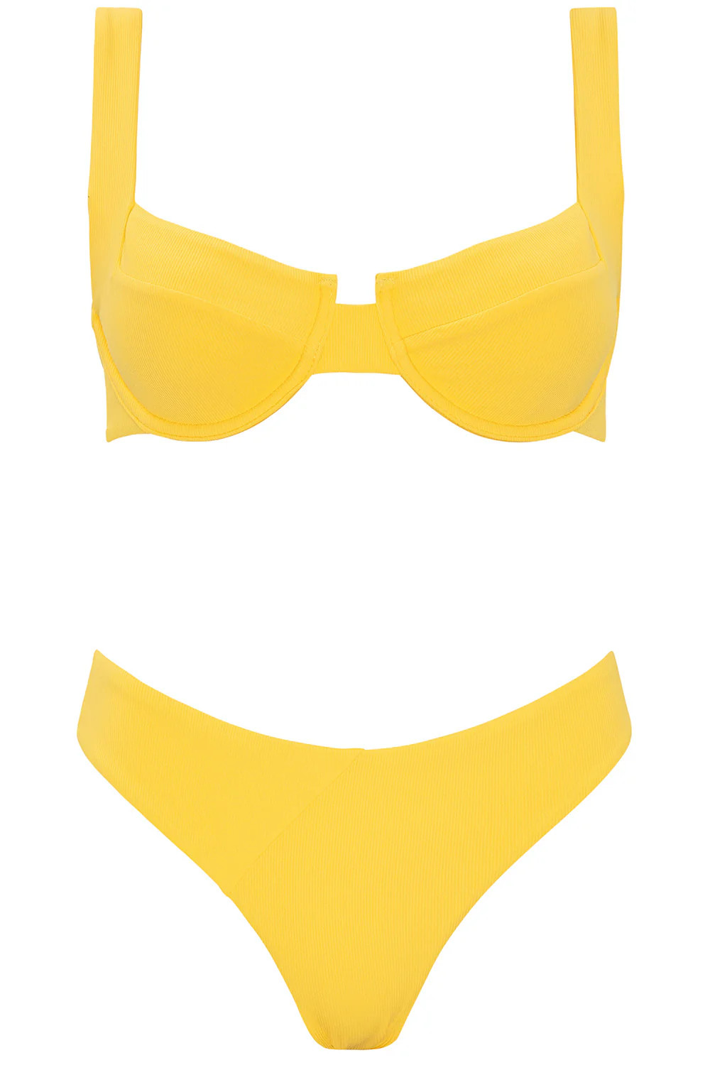 Laguna Bikini Honey Ribbed Set | VETCHY LLC
