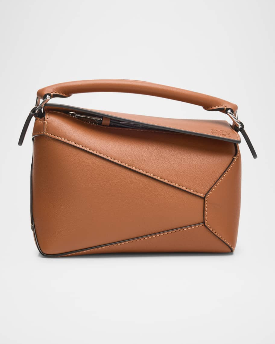 x Paula's Ibiza Puzzle Edge Mini Top-Handle Bag in Leather | Neiman Marcus