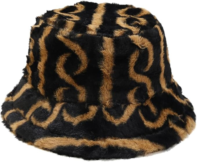 Quanhaigou Winter Faux Fur Bucket Hat,Fuzzy Warm Hat for Women Men, Fluffy Fisherman Cap | Amazon (US)