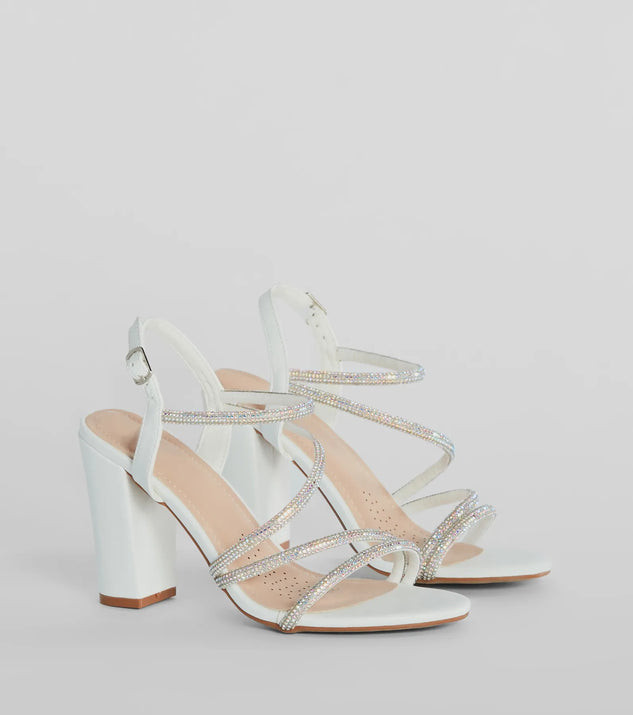 Miss Marvelous Rhinestone Block Heels | Windsor Stores