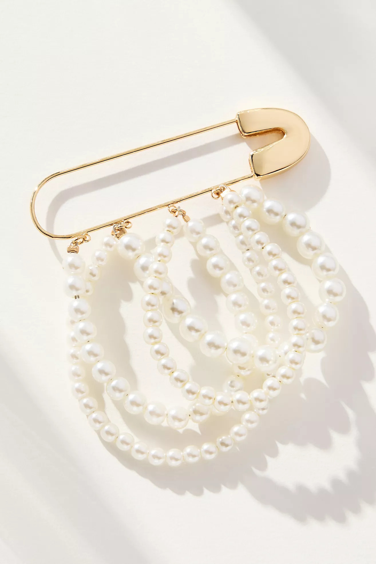 Paperclip Pearl Brooch | Anthropologie (US)
